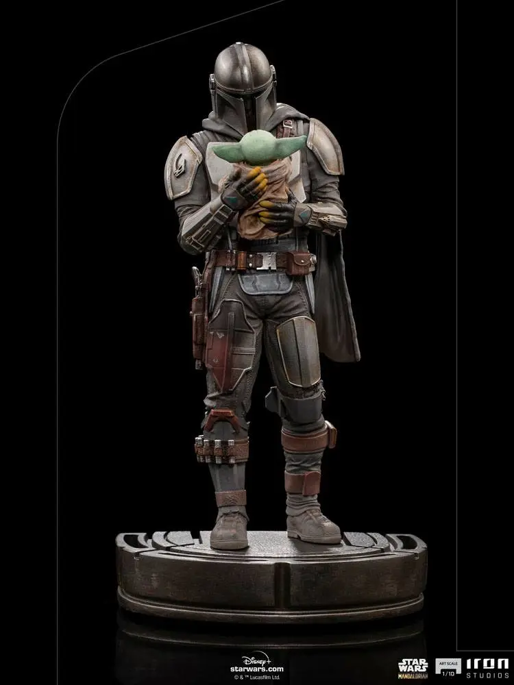 Star Wars The Mandalorian Art Scale Statue 1/10 Mandalorian & Grogu 22 cm Produktfoto