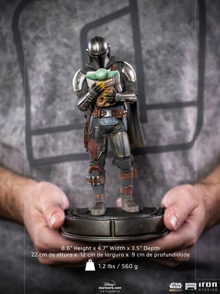 Star Wars The Mandalorian Art Scale Statue 1/10 Mandalorian & Grogu 22 cm Produktfoto