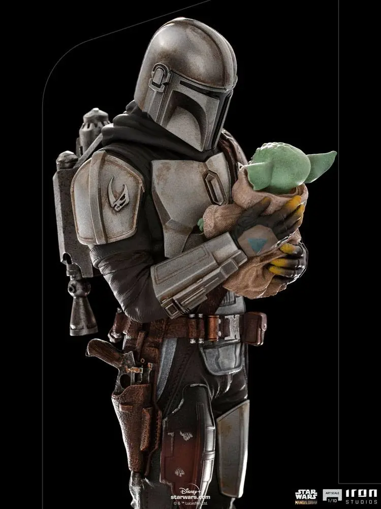 Star Wars The Mandalorian Art Scale Statue 1/10 Mandalorian & Grogu 22 cm Produktfoto