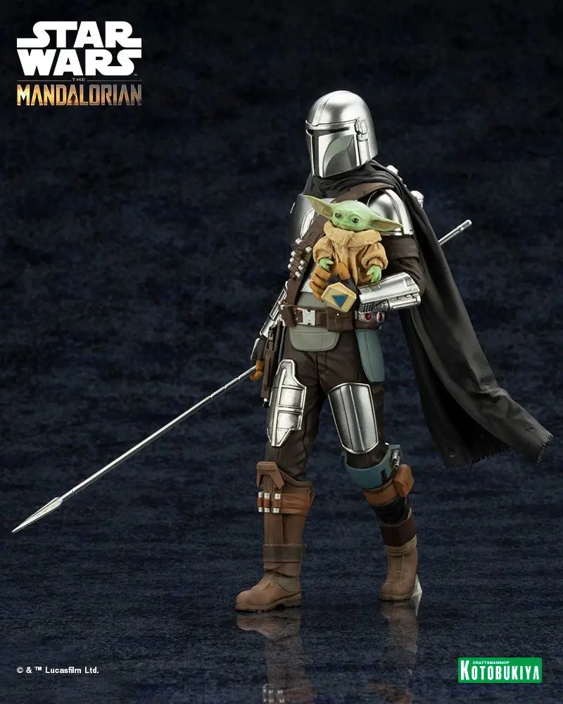 Star Wars The Mandalorian ARTFX Statue 1/10 Mandalorian & Grogu with Beskar Staff 18 cm Produktfoto