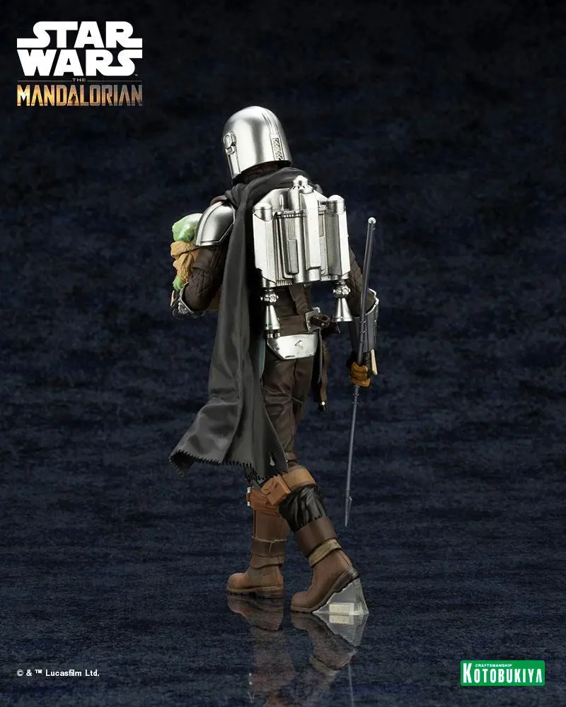 Star Wars The Mandalorian ARTFX Statue 1/10 Mandalorian & Grogu with Beskar Staff 18 cm Produktfoto