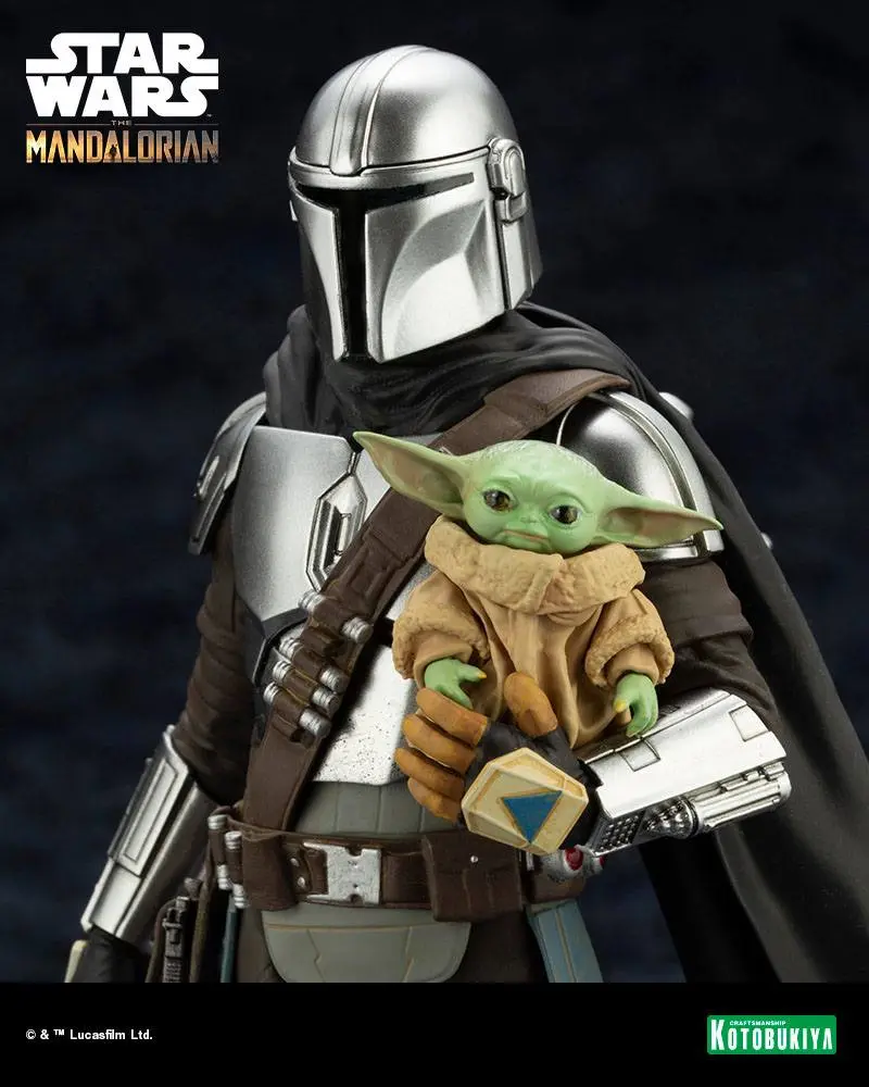 Star Wars The Mandalorian ARTFX Statue 1/10 Mandalorian & Grogu with Beskar Staff 18 cm Produktfoto