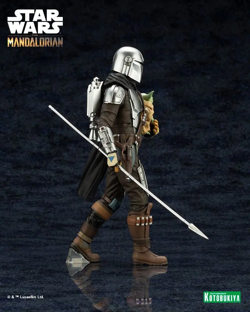 Star Wars The Mandalorian ARTFX Statue 1/10 Mandalorian & Grogu with Beskar Staff 18 cm Produktfoto