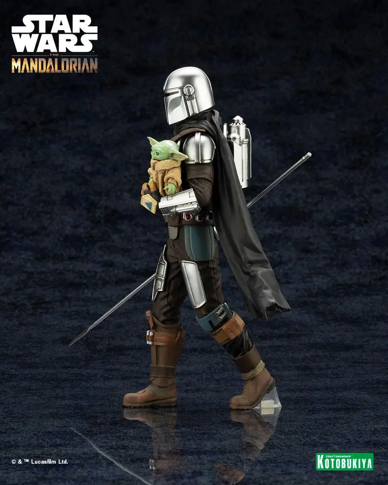 Star Wars The Mandalorian ARTFX Statue 1/10 Mandalorian & Grogu with Beskar Staff 18 cm Produktfoto