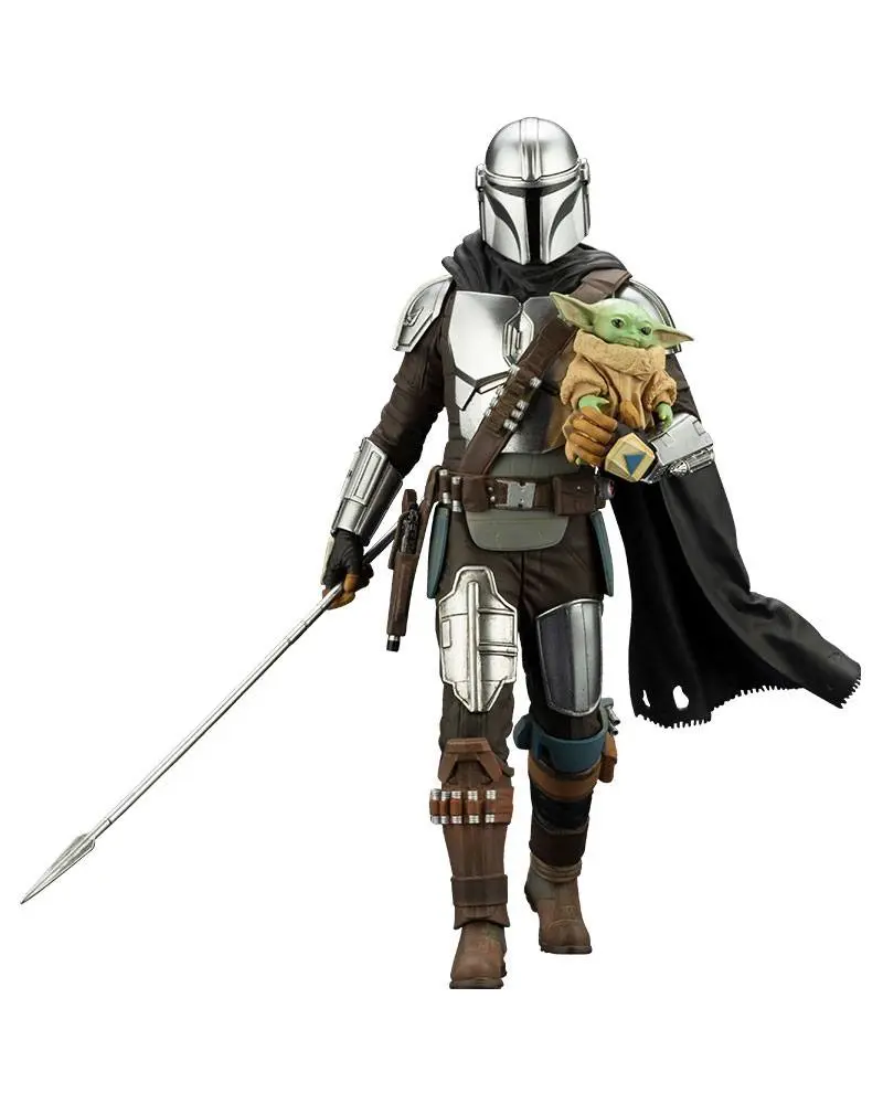 Star Wars The Mandalorian ARTFX Statue 1/10 Mandalorian & Grogu with Beskar Staff 18 cm Produktfoto