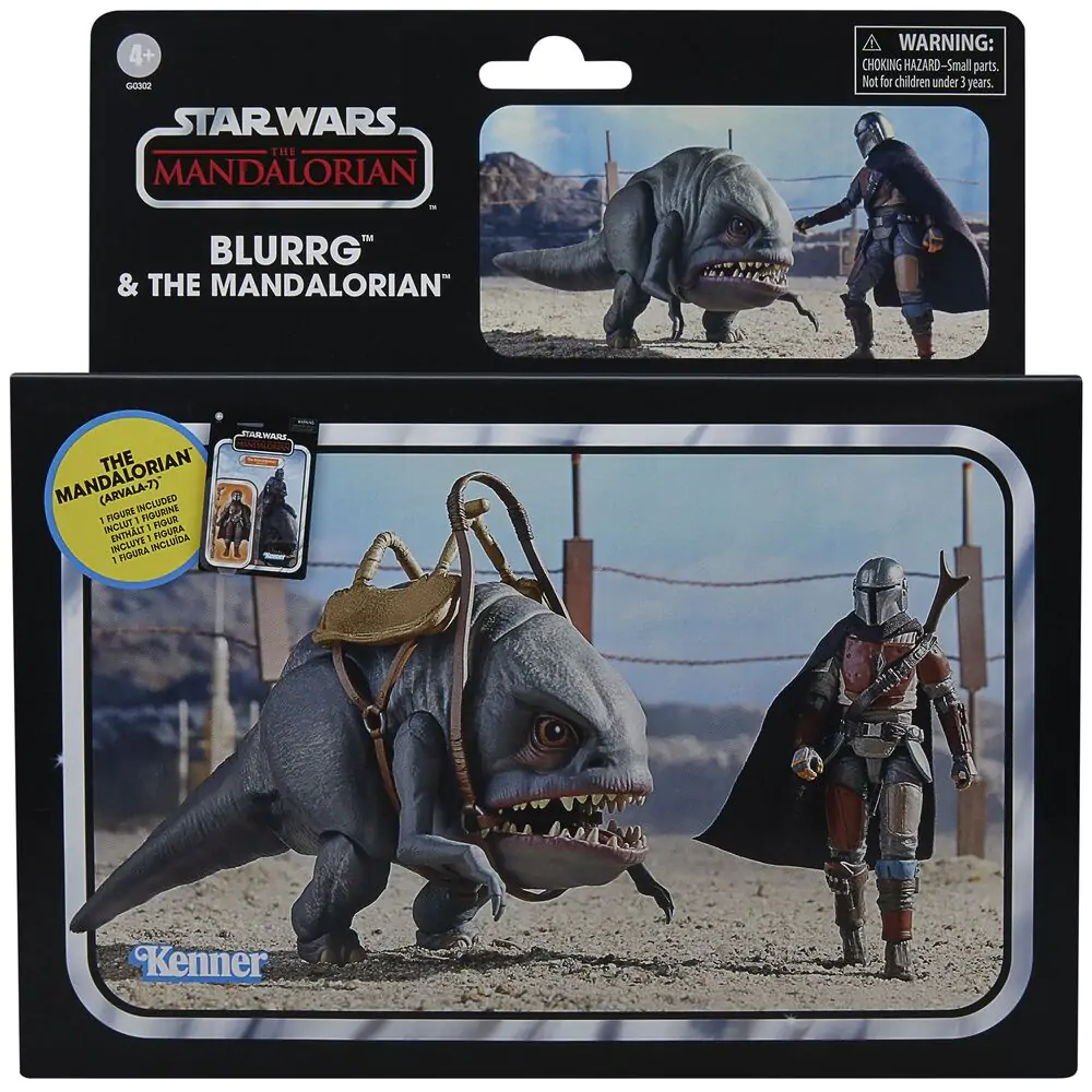 Star Wars The Mandalorian - Blurrg &amp; Mandalorian 2-er Figurn set 9,5cm Produktfoto