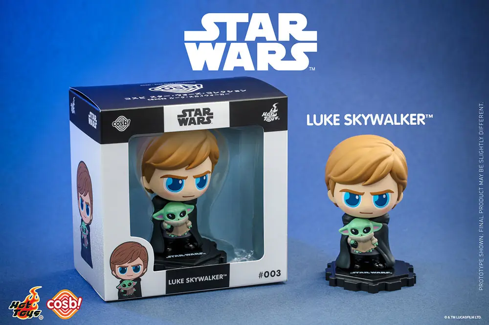 Star Wars: The Mandalorian Cosbi Minifigur Luke Skywalker Grogu 8 cm Produktfoto