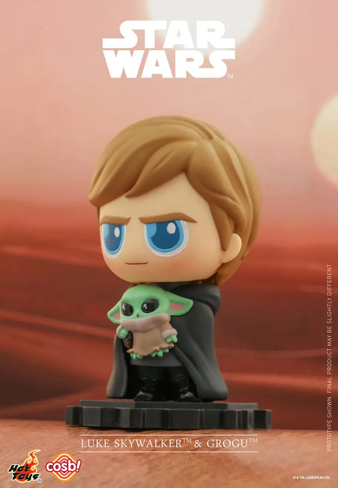 Star Wars: The Mandalorian Cosbi Minifigur Luke Skywalker Grogu 8 cm Produktfoto