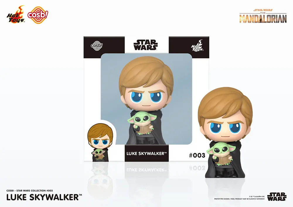 Star Wars: The Mandalorian Cosbi Minifigur Luke Skywalker Grogu 8 cm Produktfoto