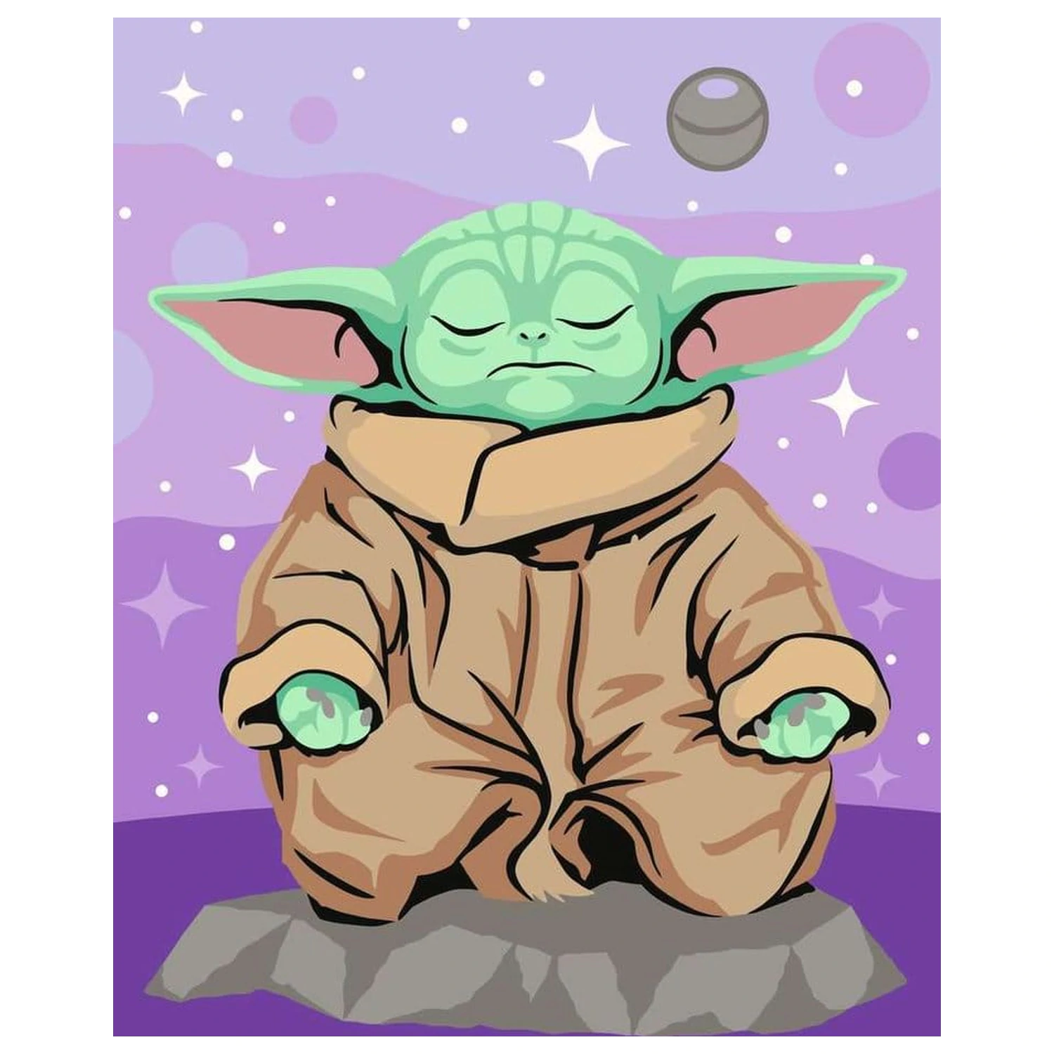 Star Wars: The Mandalorian CreArt Malen nach Zahlen Meditating Grogu Produktfoto