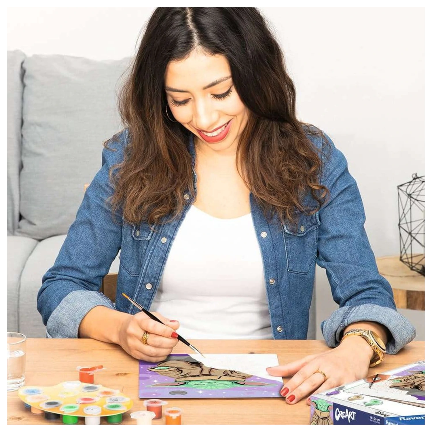 Star Wars: The Mandalorian CreArt Malen nach Zahlen Meditating Grogu Produktfoto