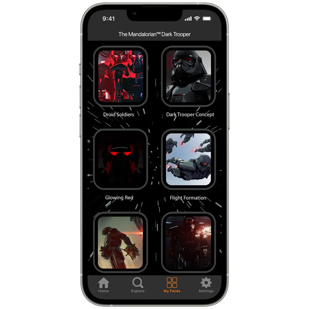 Star Wars: The Mandalorian Smartwatch-Armband Dark Trooper Produktfoto