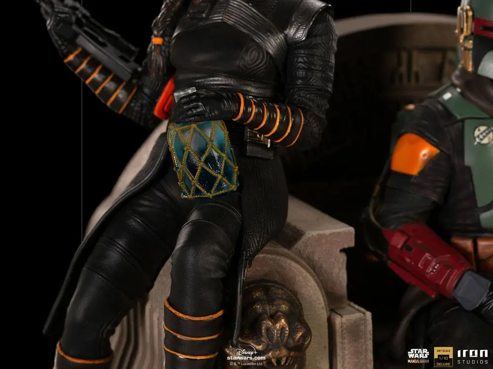 Star Wars The Mandalorian Deluxe Art Scale Statue 1/10 Boba Fett & Fennec on Throne 23 cm Produktfoto