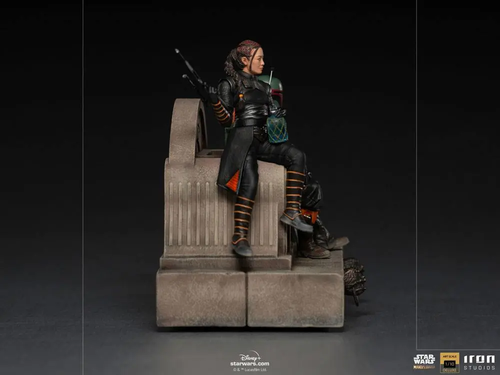 Star Wars The Mandalorian Deluxe Art Scale Statue 1/10 Boba Fett & Fennec on Throne 23 cm Produktfoto