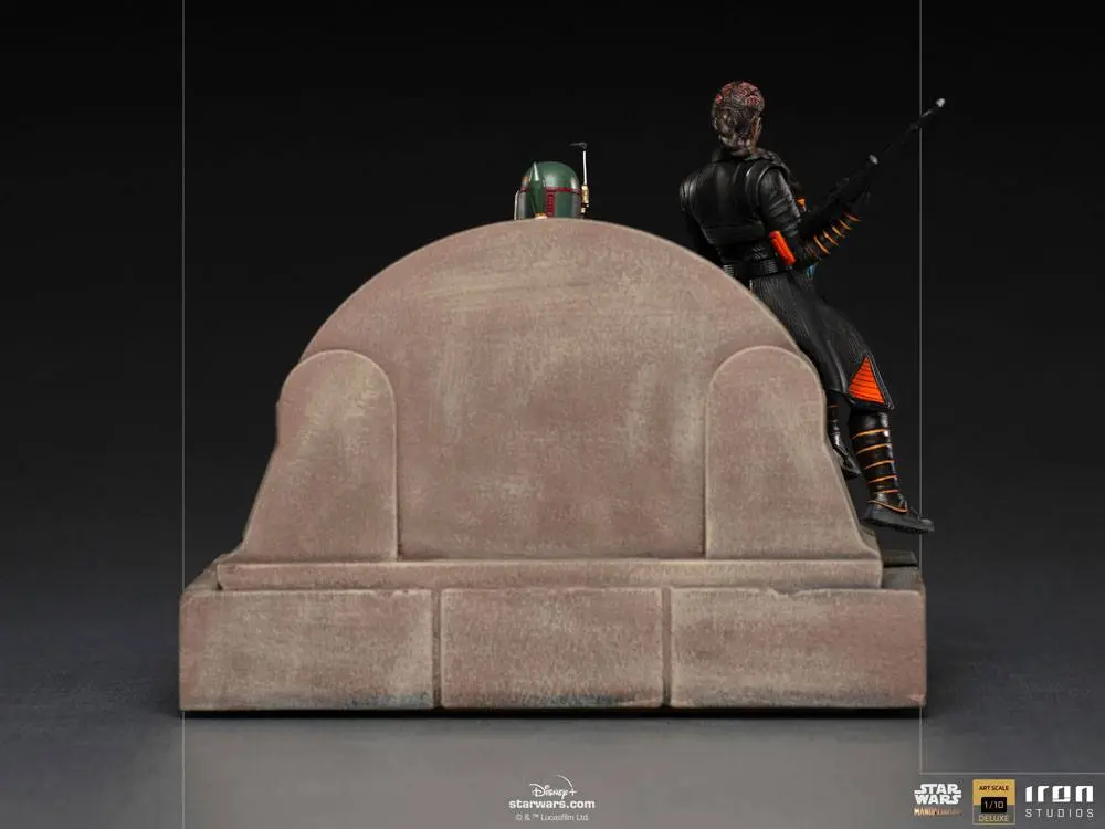 Star Wars The Mandalorian Deluxe Art Scale Statue 1/10 Boba Fett & Fennec on Throne 23 cm Produktfoto