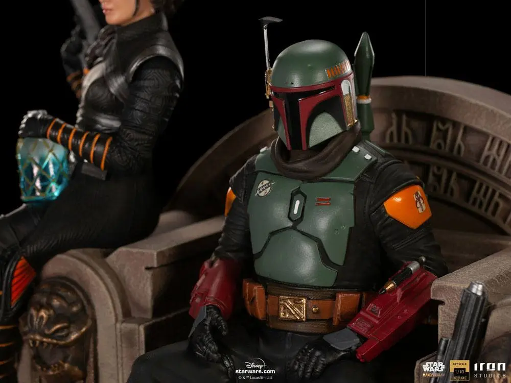 Star Wars The Mandalorian Deluxe Art Scale Statue 1/10 Boba Fett & Fennec on Throne 23 cm Produktfoto