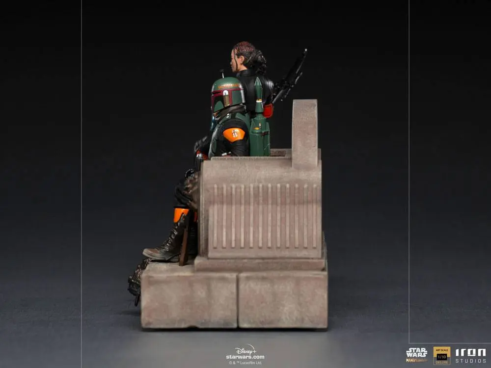Star Wars The Mandalorian Deluxe Art Scale Statue 1/10 Boba Fett & Fennec on Throne 23 cm Produktfoto