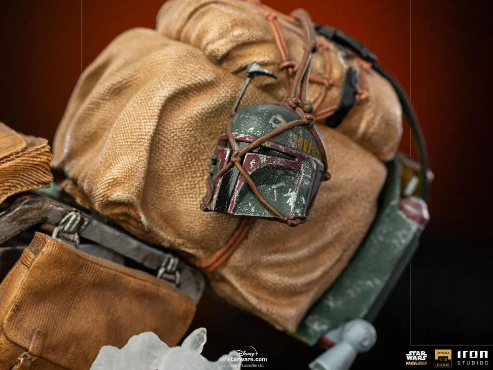 Star Wars The Mandalorian Deluxe Art Scale Statue 1/10 Mandalorian on Speederbike 18 cm Produktfoto