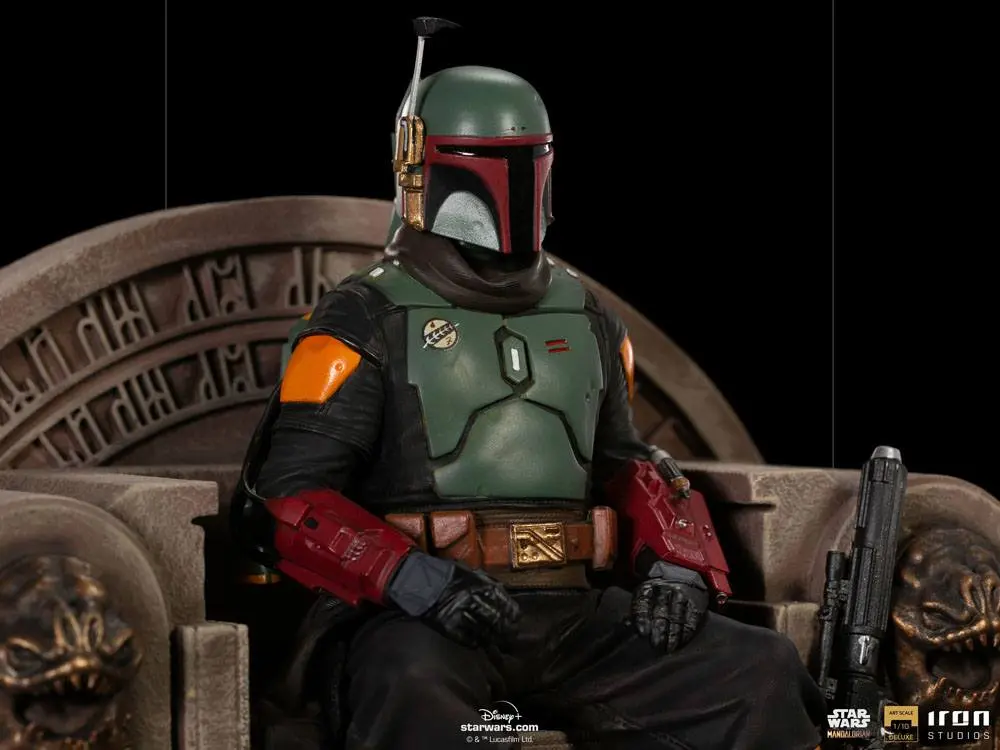Star Wars The Mandalorian Deluxe Art Scale Statue 1/10 Boba Fett on Throne 18 cm Produktfoto