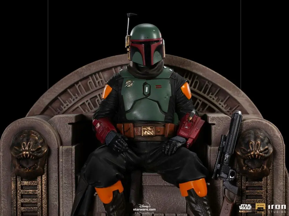 Star Wars The Mandalorian Deluxe Art Scale Statue 1/10 Boba Fett on Throne 18 cm Produktfoto