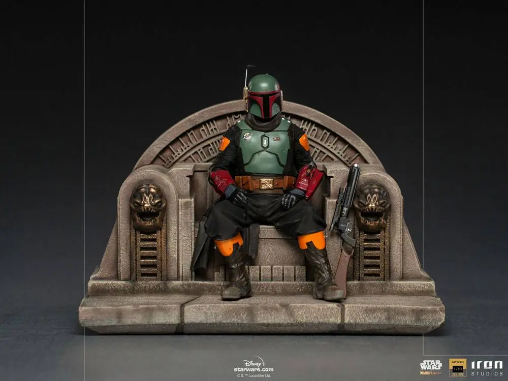 Star Wars The Mandalorian Deluxe Art Scale Statue 1/10 Boba Fett on Throne 18 cm Produktfoto