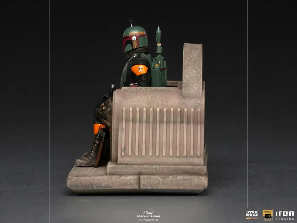 Star Wars The Mandalorian Deluxe Art Scale Statue 1/10 Boba Fett on Throne 18 cm Produktfoto