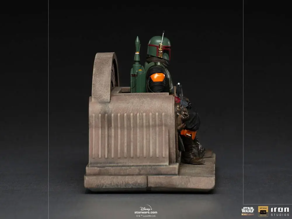 Star Wars The Mandalorian Deluxe Art Scale Statue 1/10 Boba Fett on Throne 18 cm Produktfoto