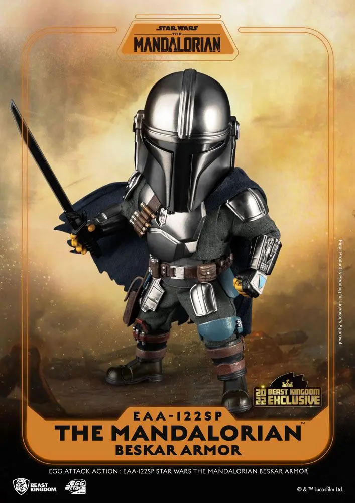 Star Wars The Mandalorian Egg Attack Action Actionfigur The Mandalorian Beskar Armor 17 cm Produktfoto