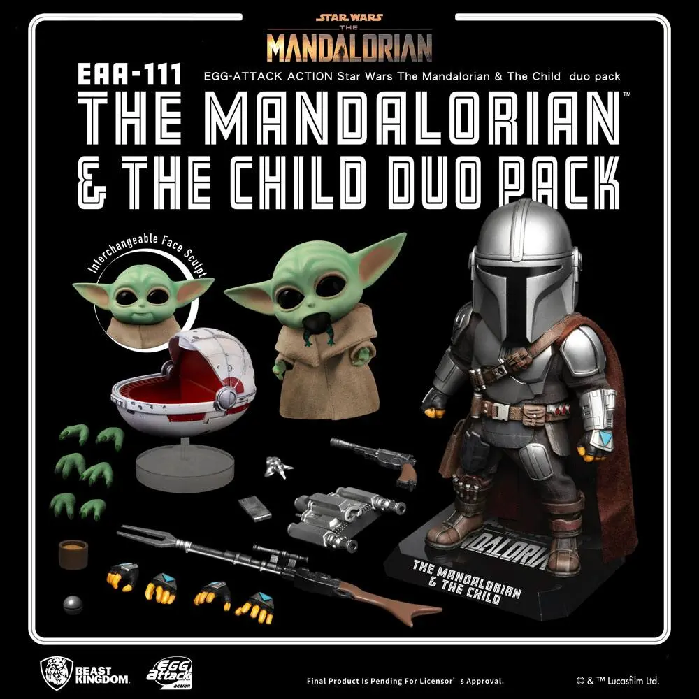 Star Wars The Mandalorian Egg Attack Action Actionfiguren The Mandalorian & The Child 7 - 17 cm Produktfoto