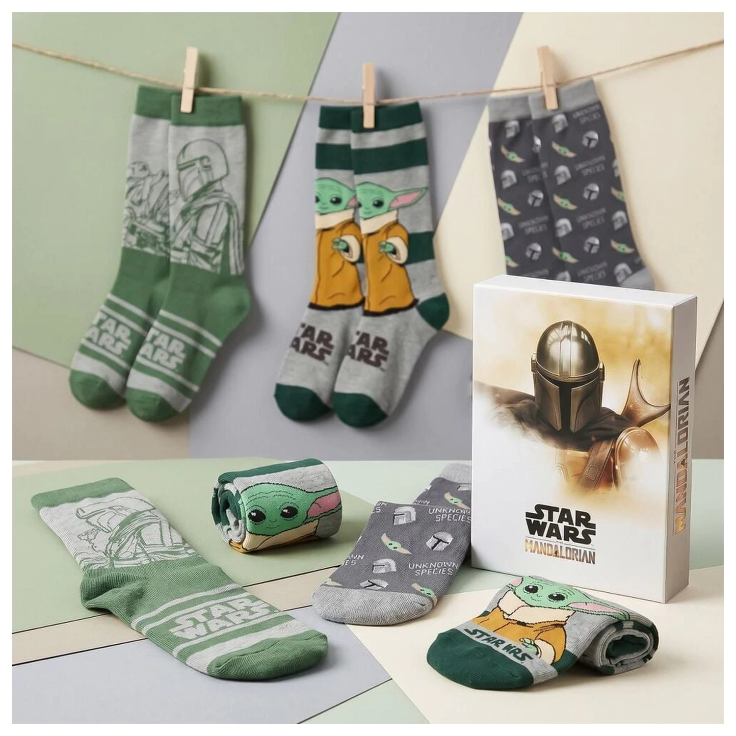 Star Wars The Mandalorian Erwachsenen Pack 3 Socken Produktfoto