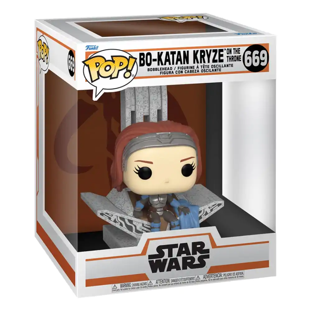 Star Wars: The Mandalorian POP! Deluxe Vinyl Figur Bo Katan w/Throne 9 cm termékfotó