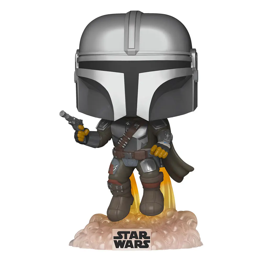 Star Wars The Mandalorian POP! Vinyl Figur Mandalorian - Mando Flying w/Blaster 9 cm Produktfoto