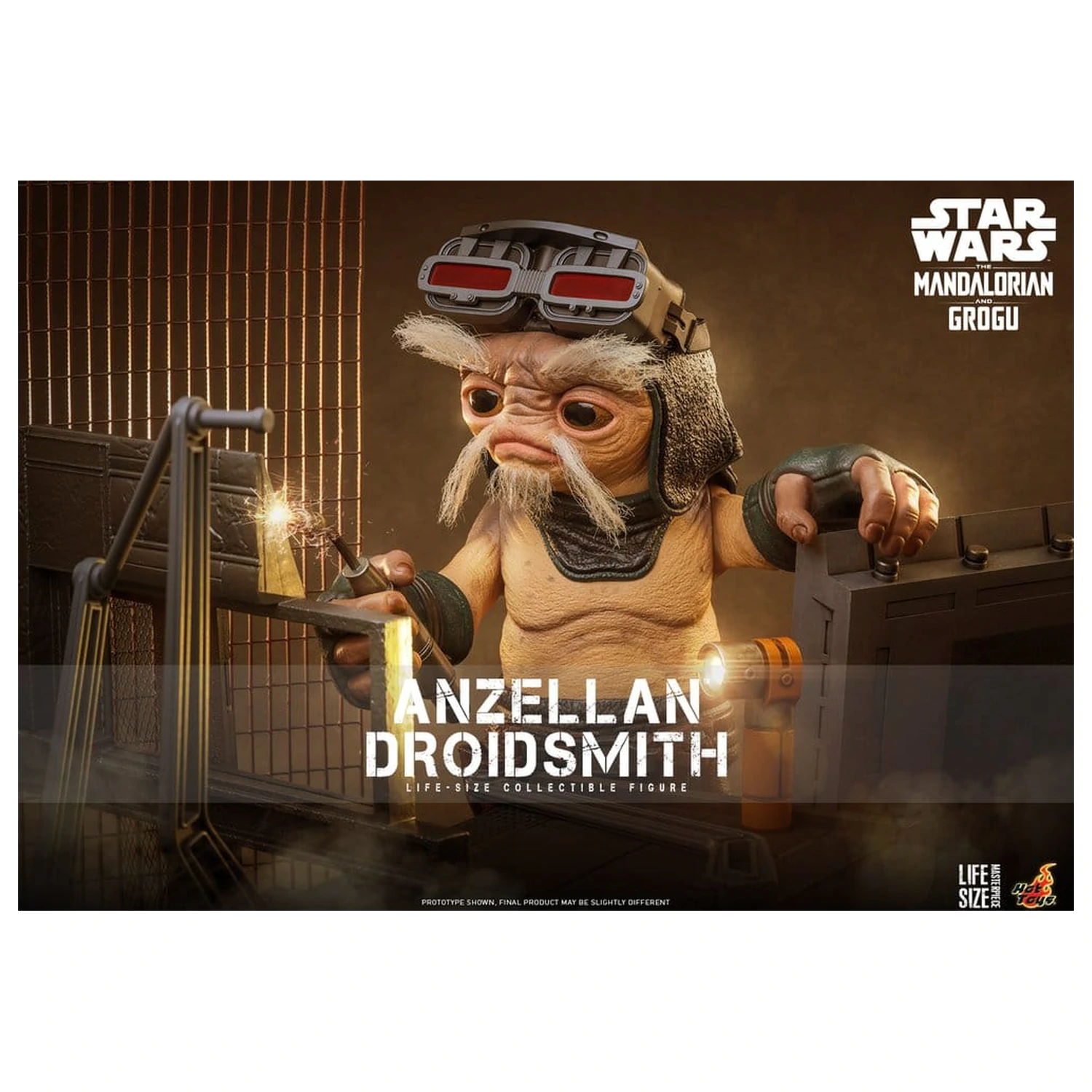 Star Wars: The Mandalorian & Grogu Lebensgroße Figur Anzellan Droidsmith 27 cm Produktfoto