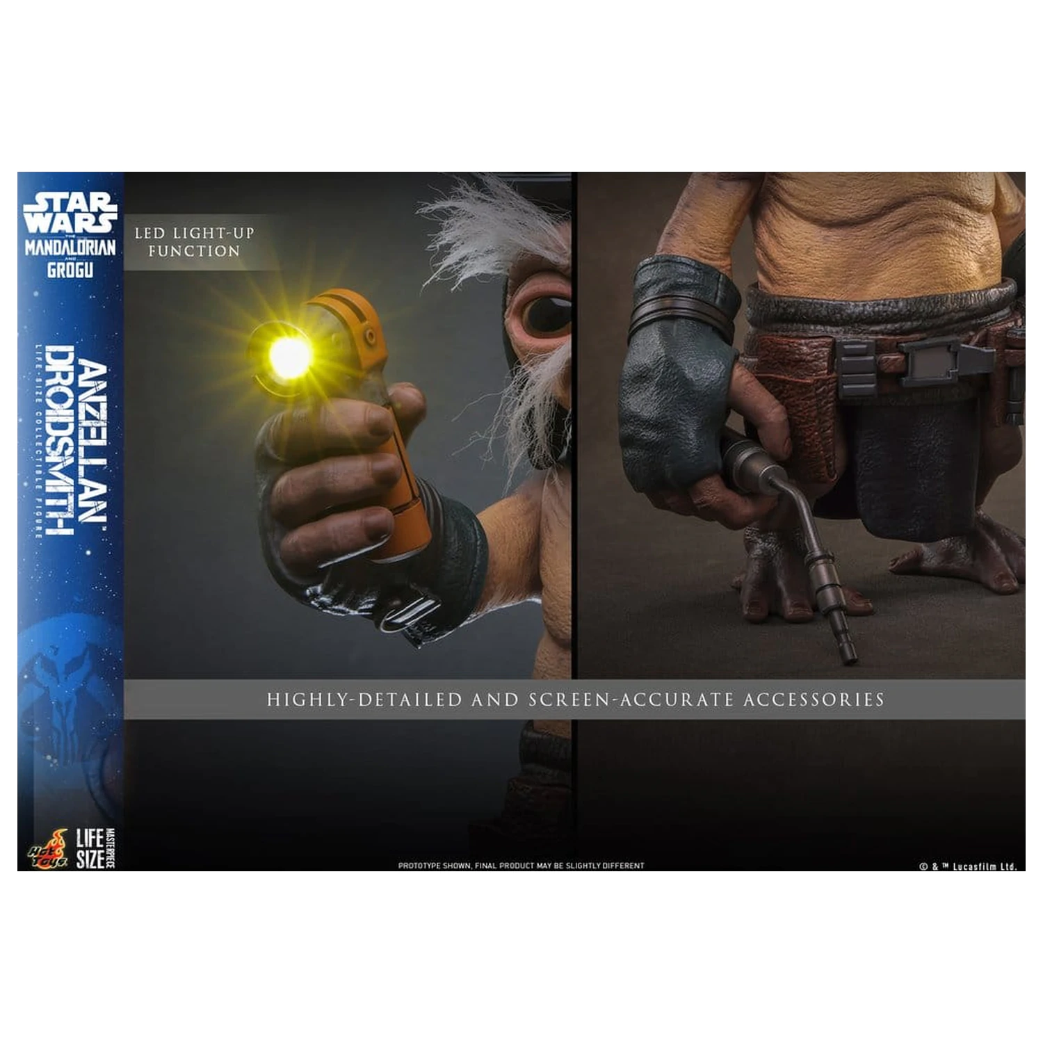 Star Wars: The Mandalorian & Grogu Lebensgroße Figur Anzellan Droidsmith 27 cm Produktfoto
