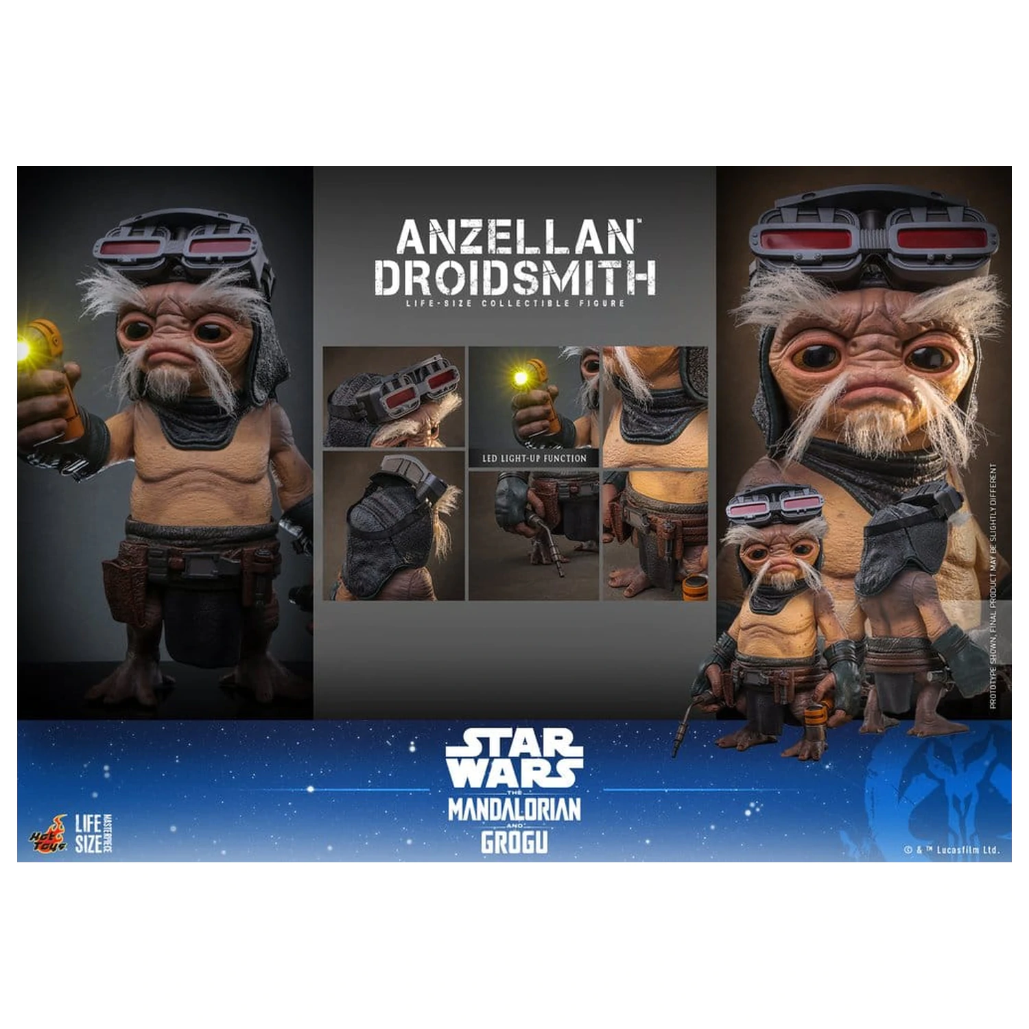 Star Wars: The Mandalorian & Grogu Lebensgroße Figur Anzellan Droidsmith 27 cm Produktfoto