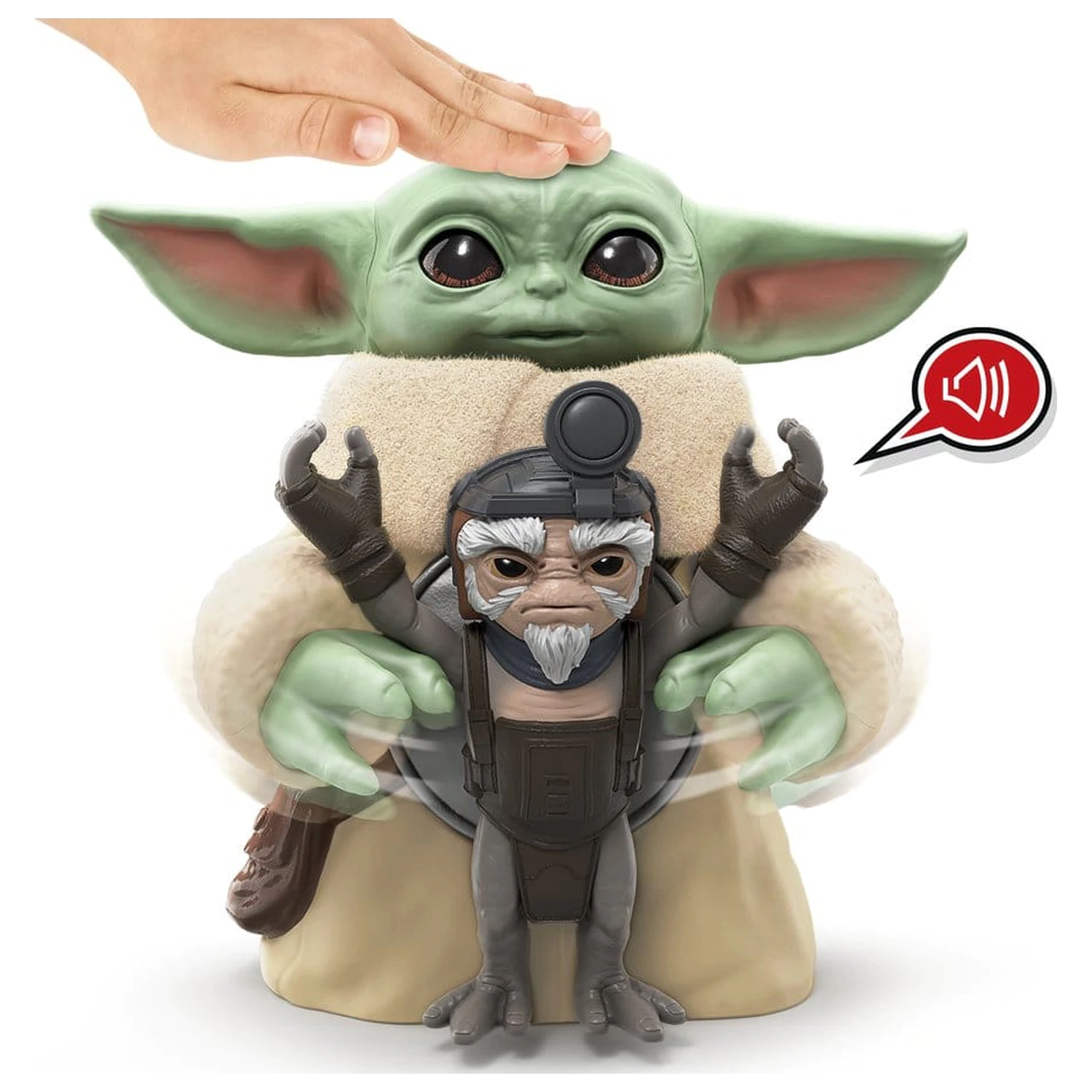 Star Wars: The Mandalorian & Grogu Elektronische Actionfigur Huggin' Grogu & Anzellan 17 cm Produktfoto