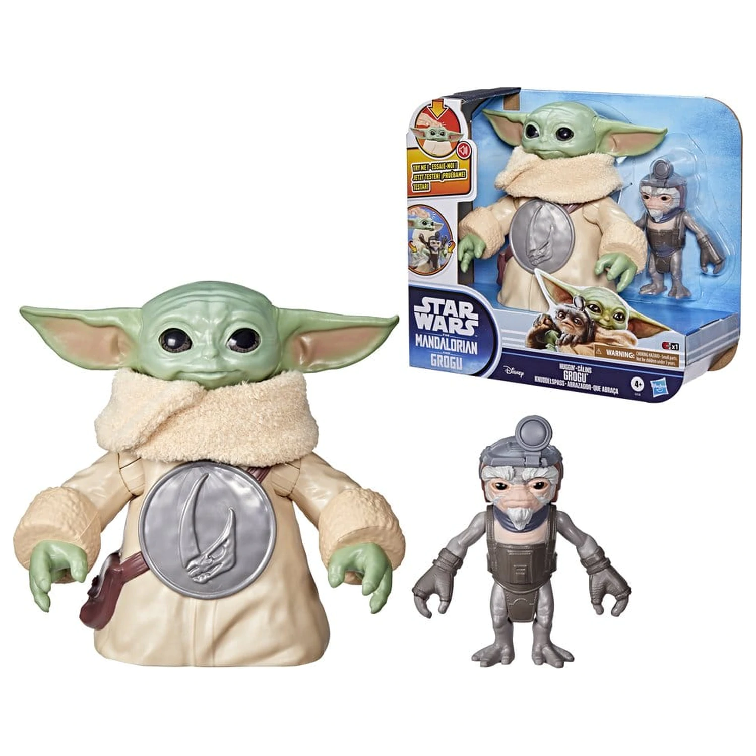 Star Wars: The Mandalorian & Grogu Elektronische Actionfigur Huggin' Grogu & Anzellan 17 cm Produktfoto