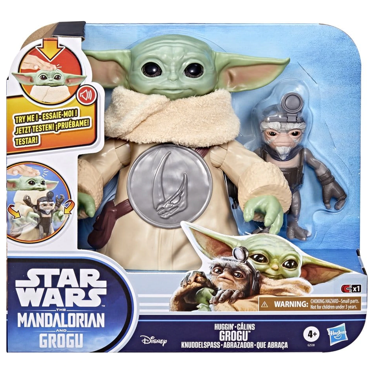 Star Wars: The Mandalorian & Grogu Elektronische Actionfigur Huggin' Grogu & Anzellan 17 cm Produktfoto