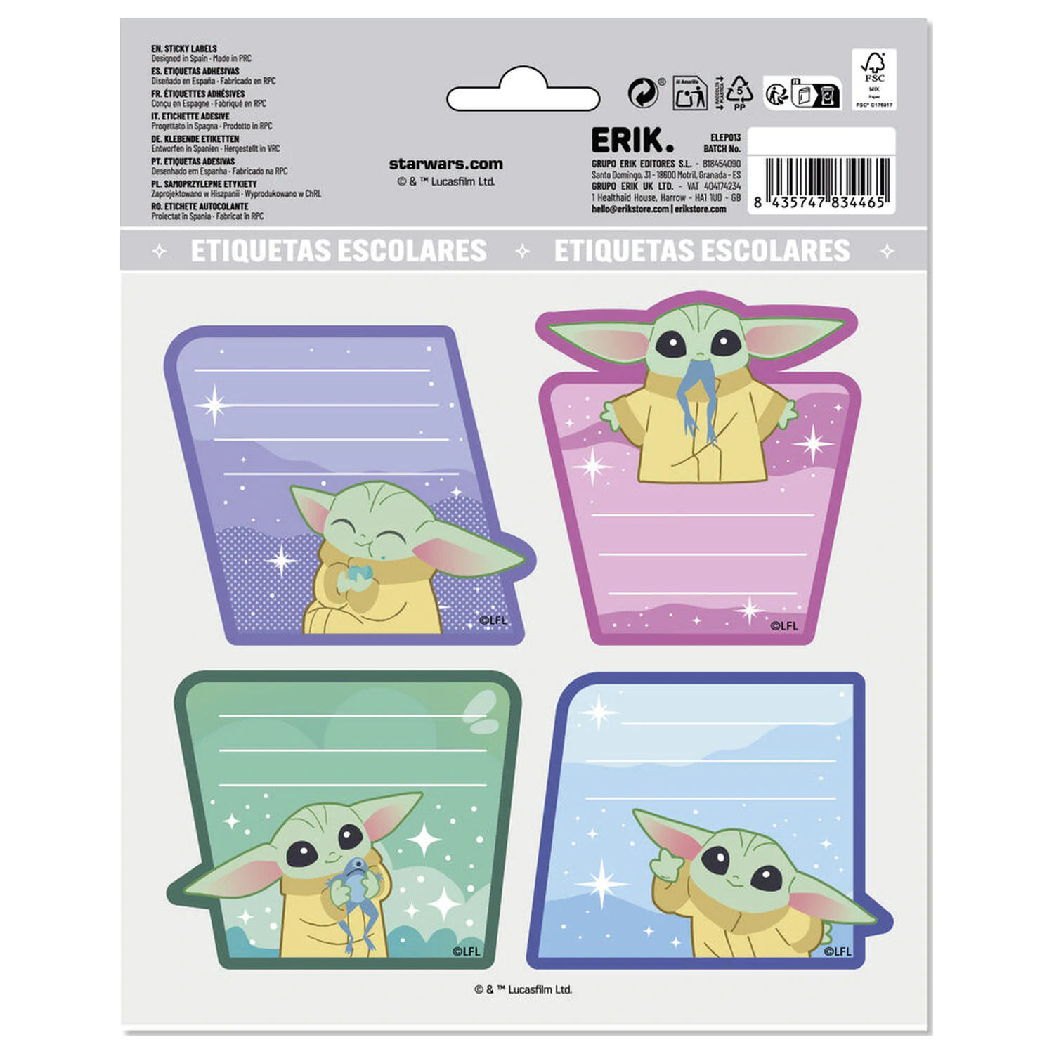 Star Wars The Mandalorian Grogu Premium Klebeetiketten Produktfoto