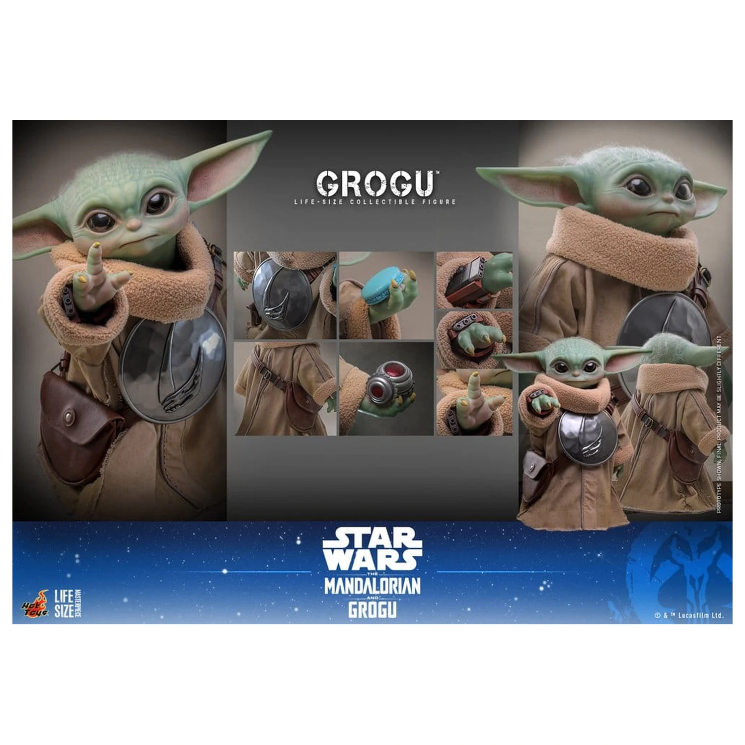 Star Wars: The Mandalorian & Grogu Life-Size Figur Grogu 38 cm Produktfoto