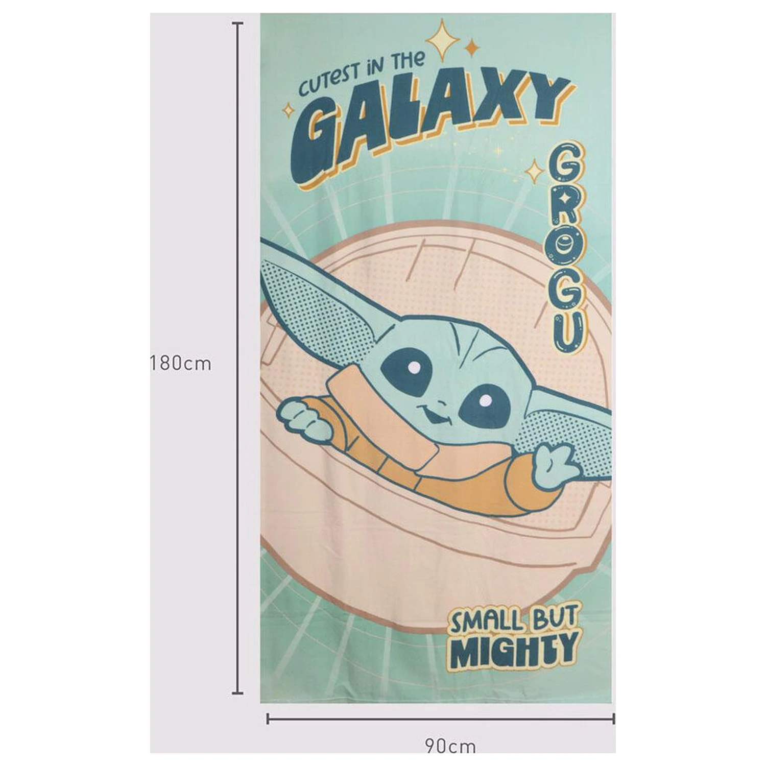 Star Wars The Mandalorian Grogu Mikrofaser Badetuch Produktfoto