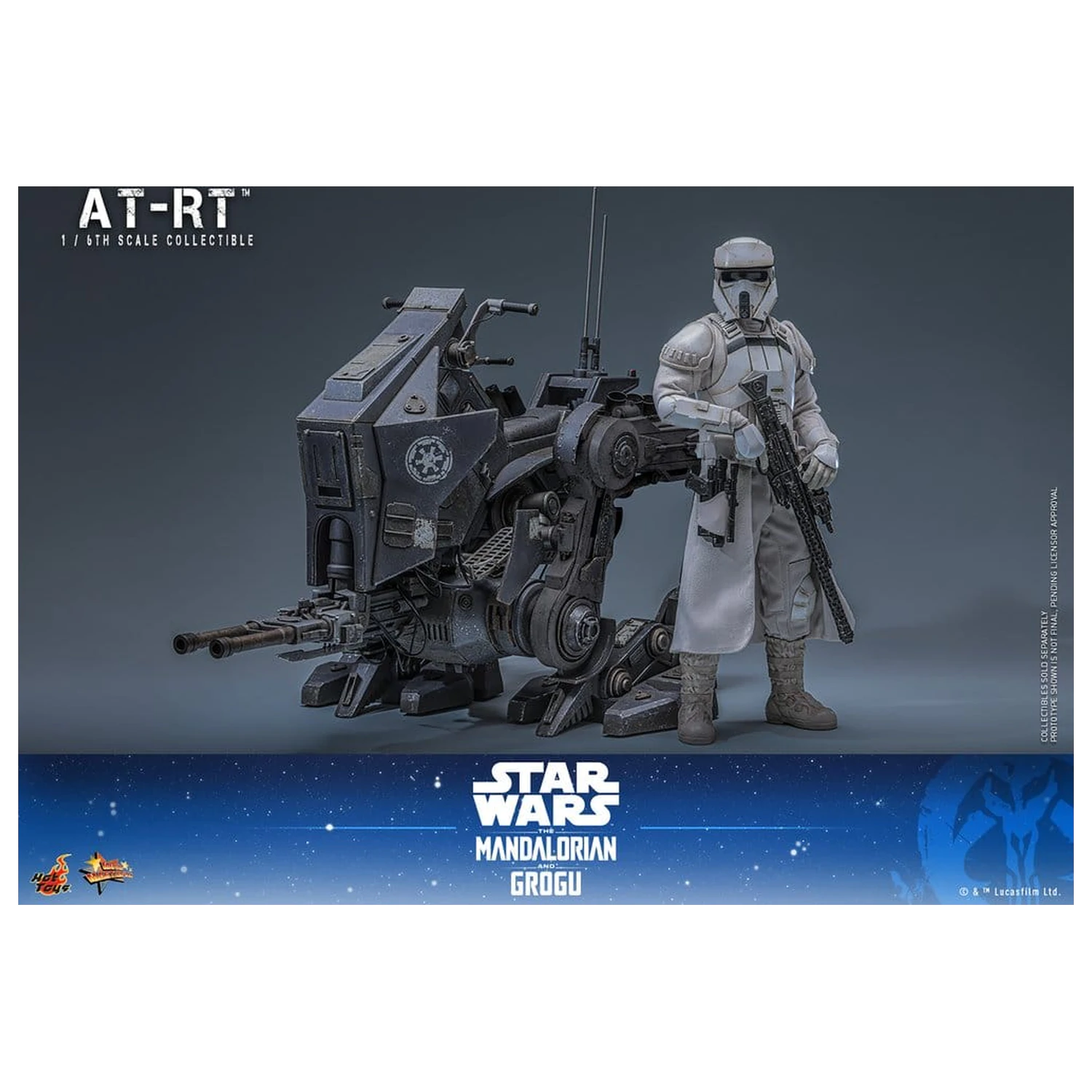 Star Wars: The Mandalorian & Grogu Movie Masterpiece Action-Figuren-Set 1/6 Imperial Remnant AT-RT Driver & AT-RT 60 cm Produktfoto