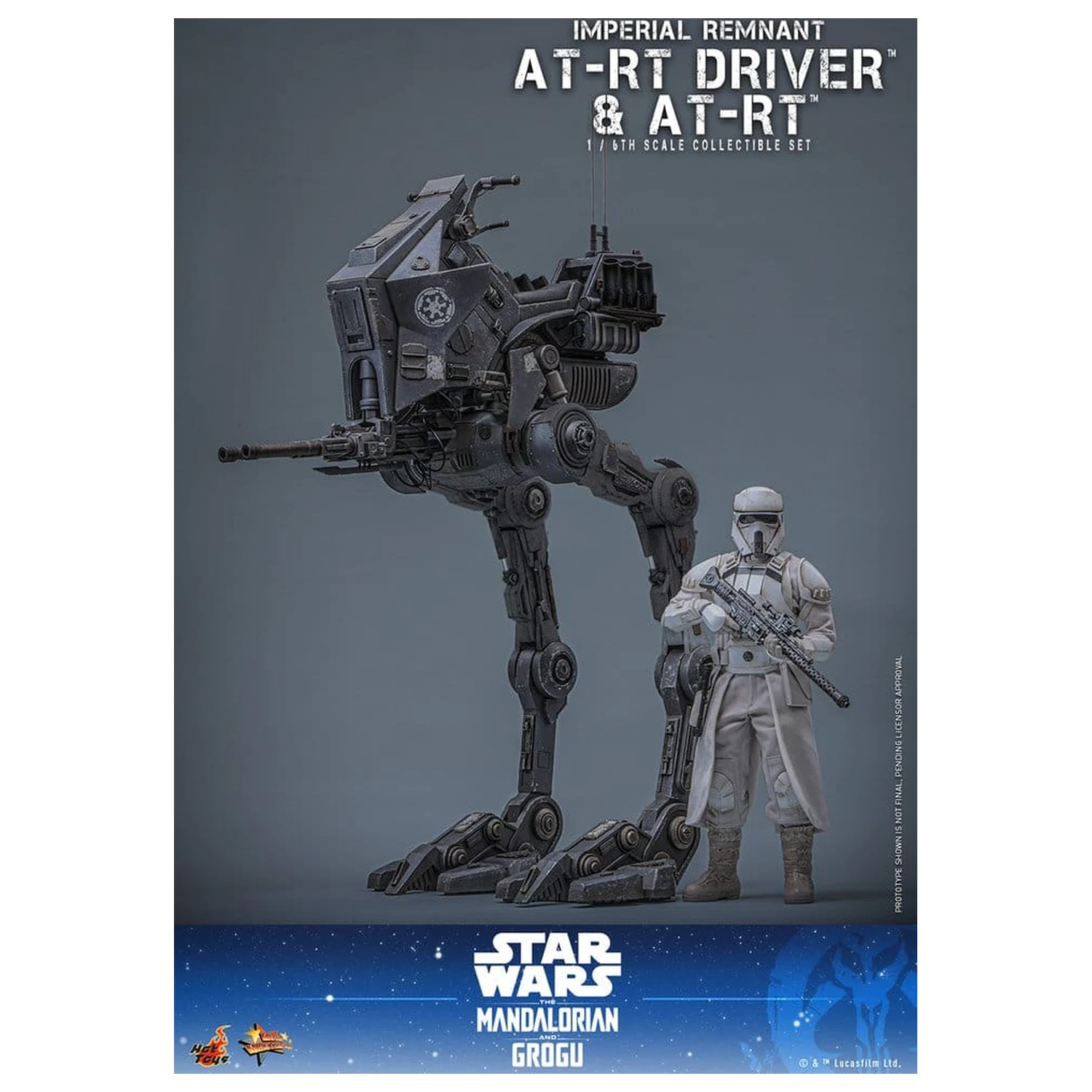 Star Wars: The Mandalorian & Grogu Movie Masterpiece Action-Figuren-Set 1/6 Imperial Remnant AT-RT Driver & AT-RT 60 cm Produktfoto