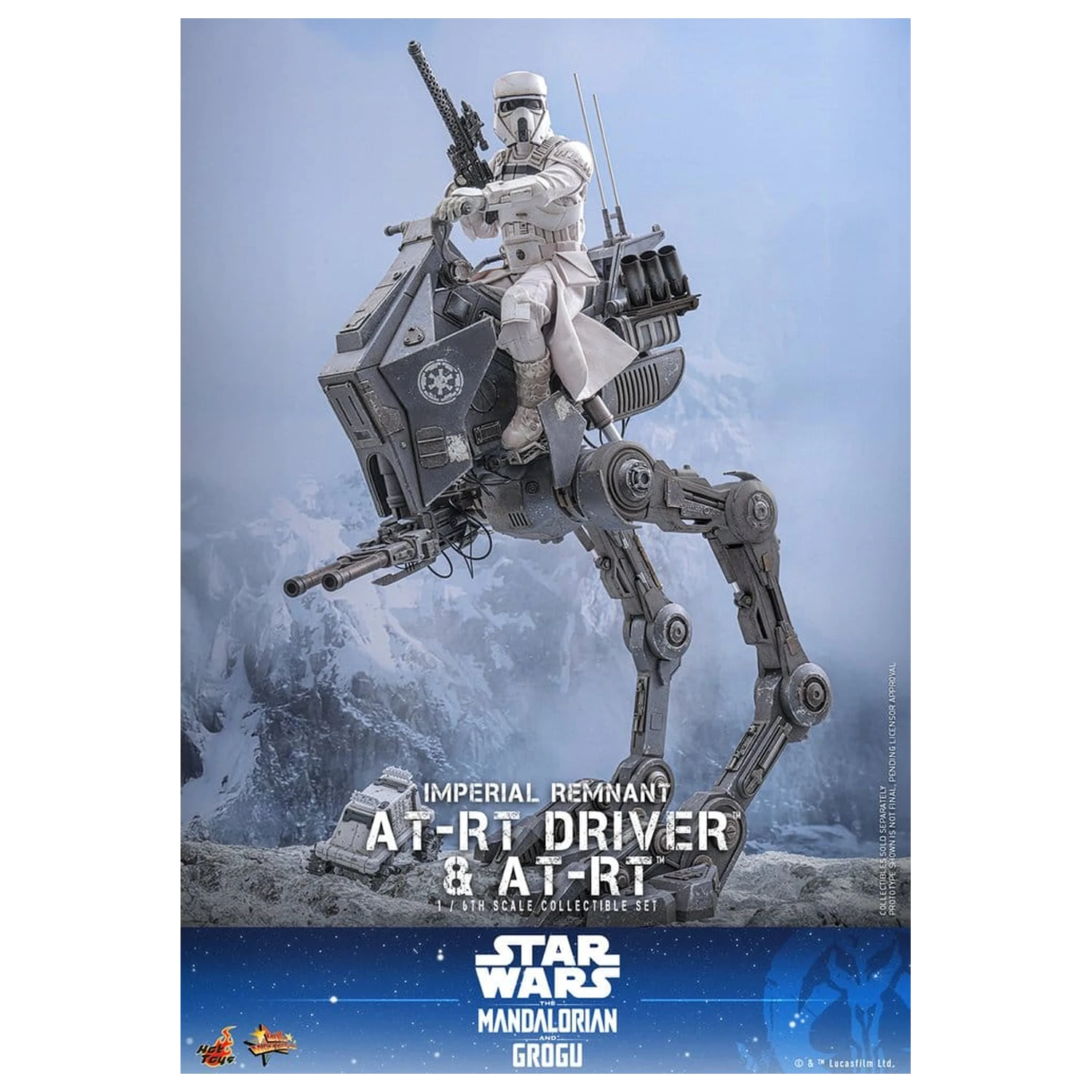 Star Wars: The Mandalorian & Grogu Movie Masterpiece Action-Figuren-Set 1/6 Imperial Remnant AT-RT Driver & AT-RT 60 cm Produktfoto