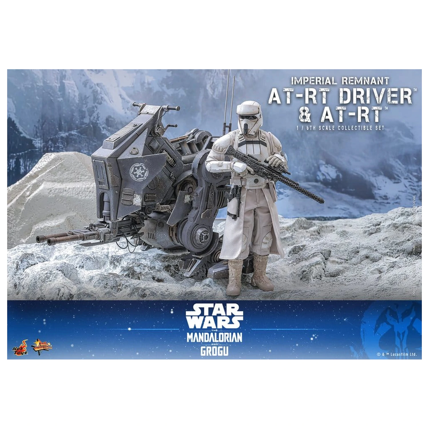 Star Wars: The Mandalorian & Grogu Movie Masterpiece Action-Figuren-Set 1/6 Imperial Remnant AT-RT Driver & AT-RT 60 cm Produktfoto