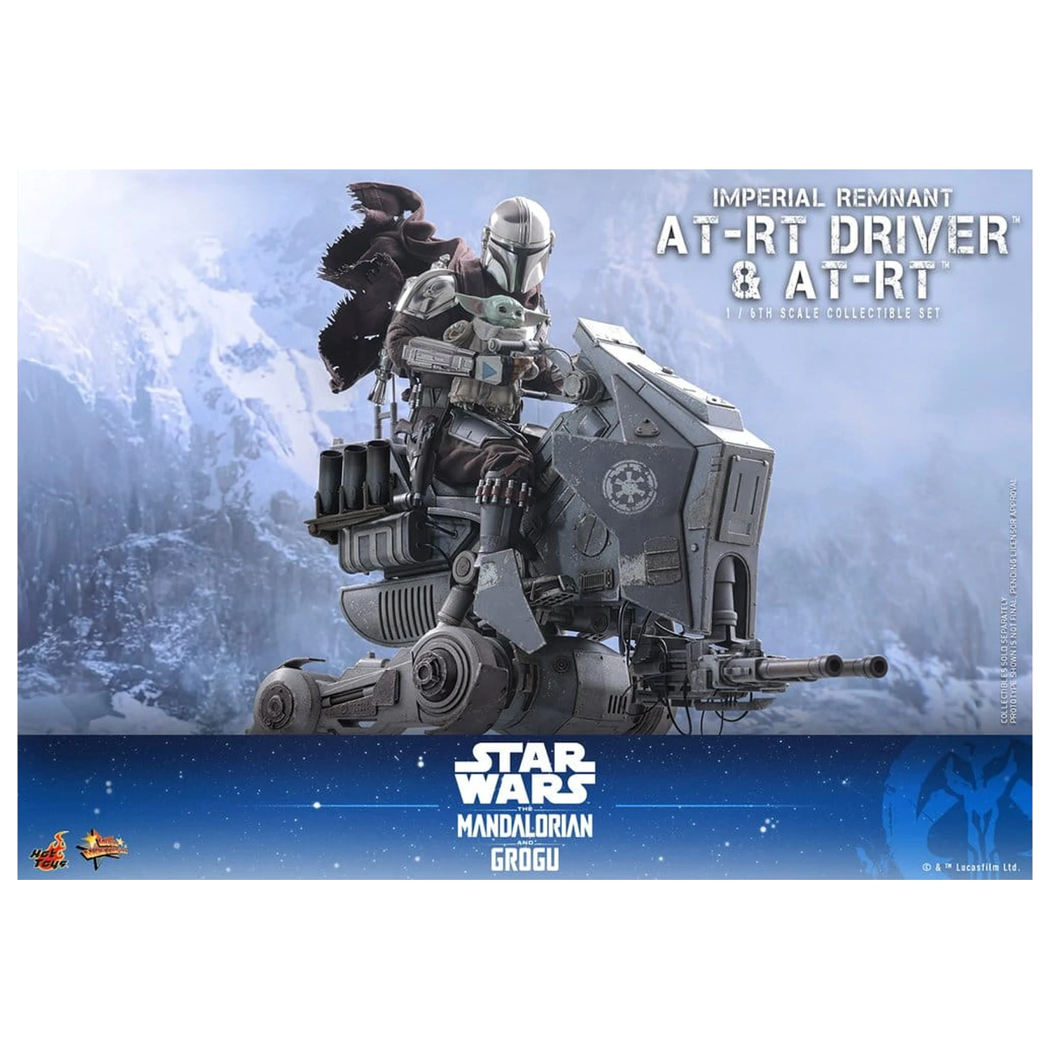 Star Wars: The Mandalorian & Grogu Movie Masterpiece Action-Figuren-Set 1/6 Imperial Remnant AT-RT Driver & AT-RT 60 cm Produktfoto