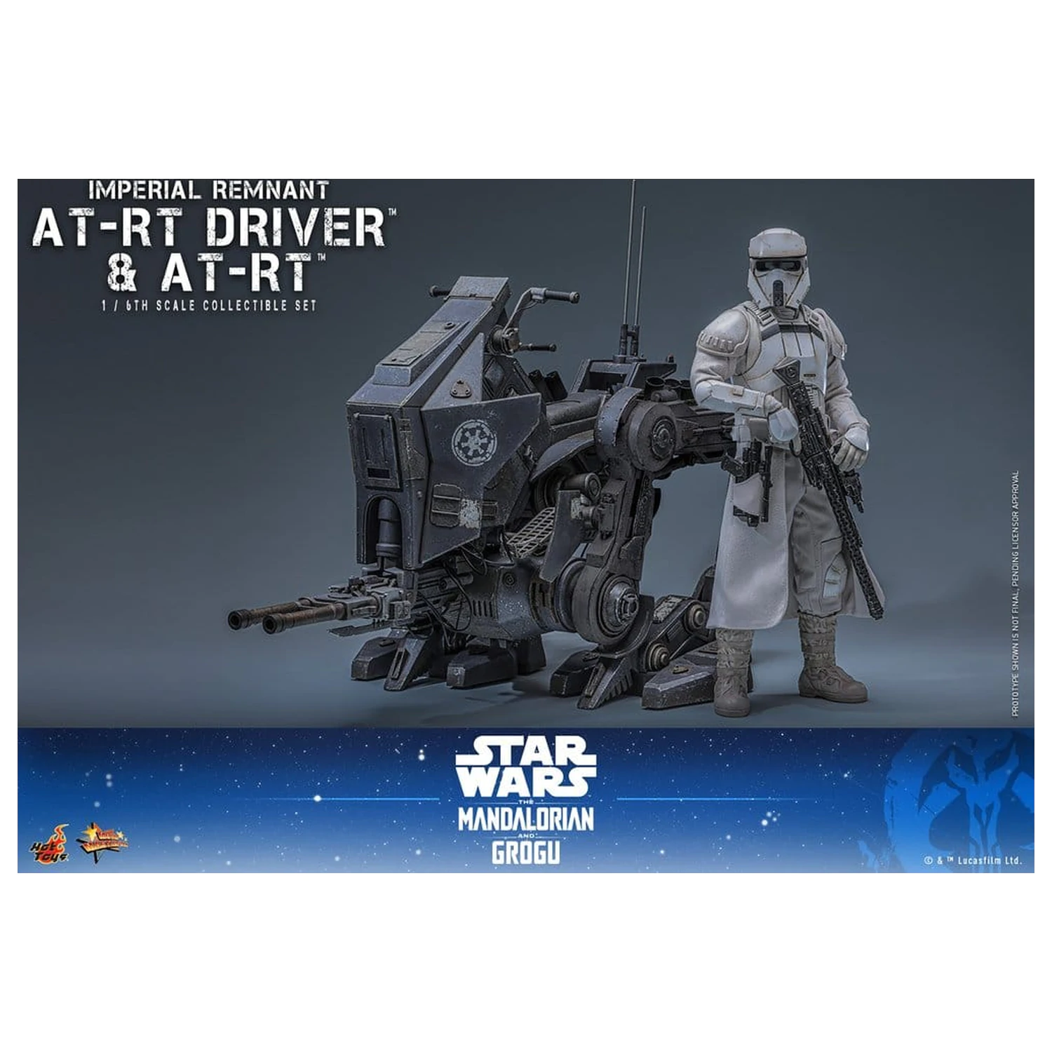 Star Wars: The Mandalorian & Grogu Movie Masterpiece Action-Figuren-Set 1/6 Imperial Remnant AT-RT Driver & AT-RT 60 cm Produktfoto