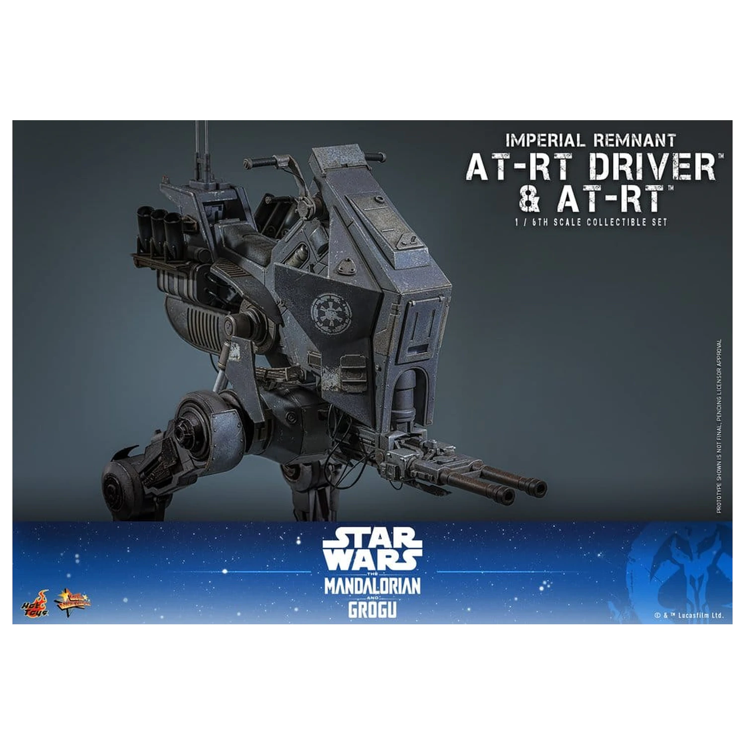 Star Wars: The Mandalorian & Grogu Movie Masterpiece Action-Figuren-Set 1/6 Imperial Remnant AT-RT Driver & AT-RT 60 cm Produktfoto