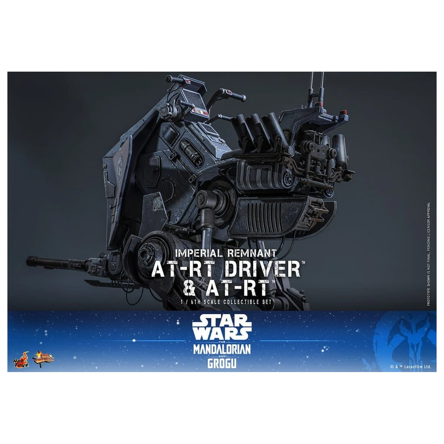 Star Wars: The Mandalorian & Grogu Movie Masterpiece Action-Figuren-Set 1/6 Imperial Remnant AT-RT Driver & AT-RT 60 cm Produktfoto