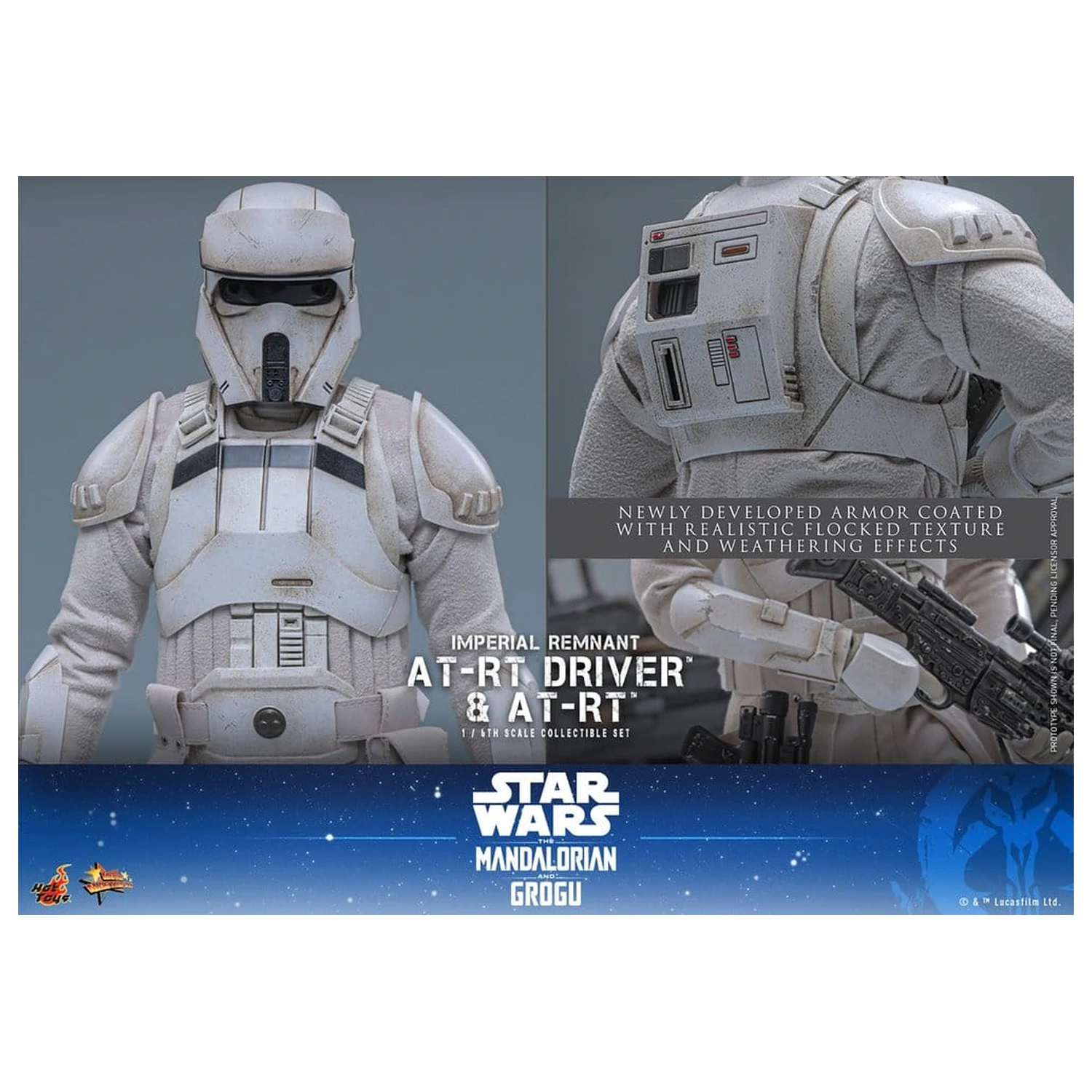 Star Wars: The Mandalorian & Grogu Movie Masterpiece Action-Figuren-Set 1/6 Imperial Remnant AT-RT Driver & AT-RT 60 cm Produktfoto